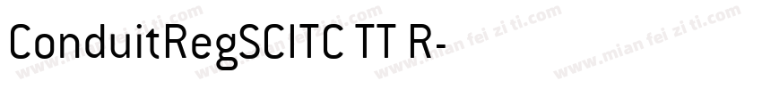 ConduitRegSCITC TT R字体转换